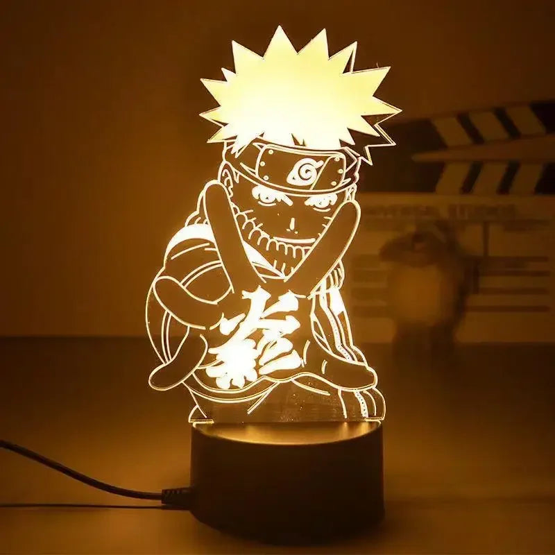 Naruto Anime Action Figures Night Light Manga Boruto Sasuke Itachi Akatsuki Acrylic Bedroom Lamp Children Sh Figuarts Gift Toys