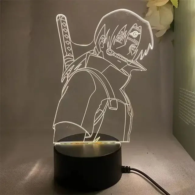 Naruto Anime Action Figures Night Light Manga Boruto Sasuke Itachi Akatsuki Acrylic Bedroom Lamp Children Sh Figuarts Gift Toys