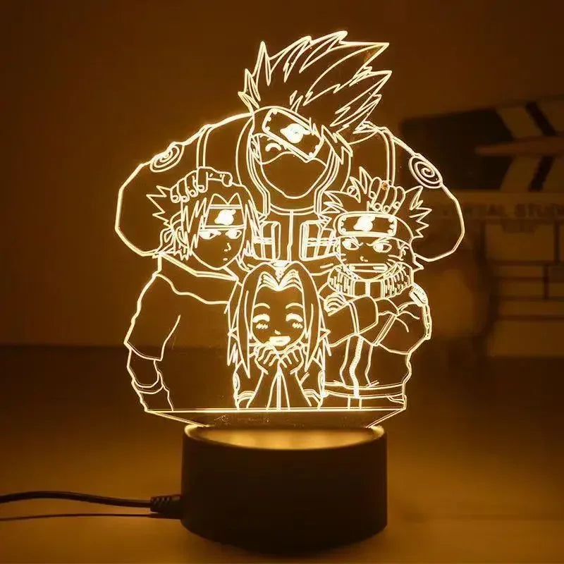 Naruto Anime Action Figures Night Light Manga Boruto Sasuke Itachi Akatsuki Acrylic Bedroom Lamp Children Sh Figuarts Gift Toys