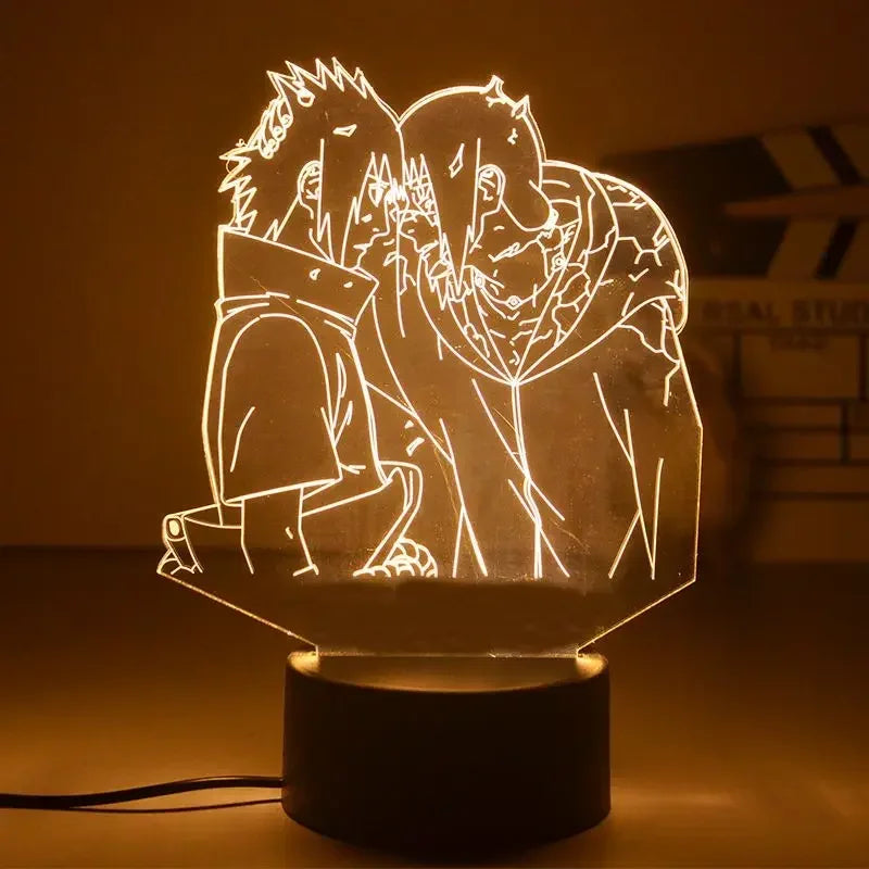 Naruto Anime Action Figures Night Light Manga Boruto Sasuke Itachi Akatsuki Acrylic Bedroom Lamp Children Sh Figuarts Gift Toys