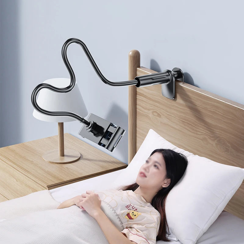 360 Clip Mobile Phone Holder Stand Portable Flexible Tablet Lazy Desk Bed Bracket Desktop Bed Mount Stand Base Support 7-11 inch