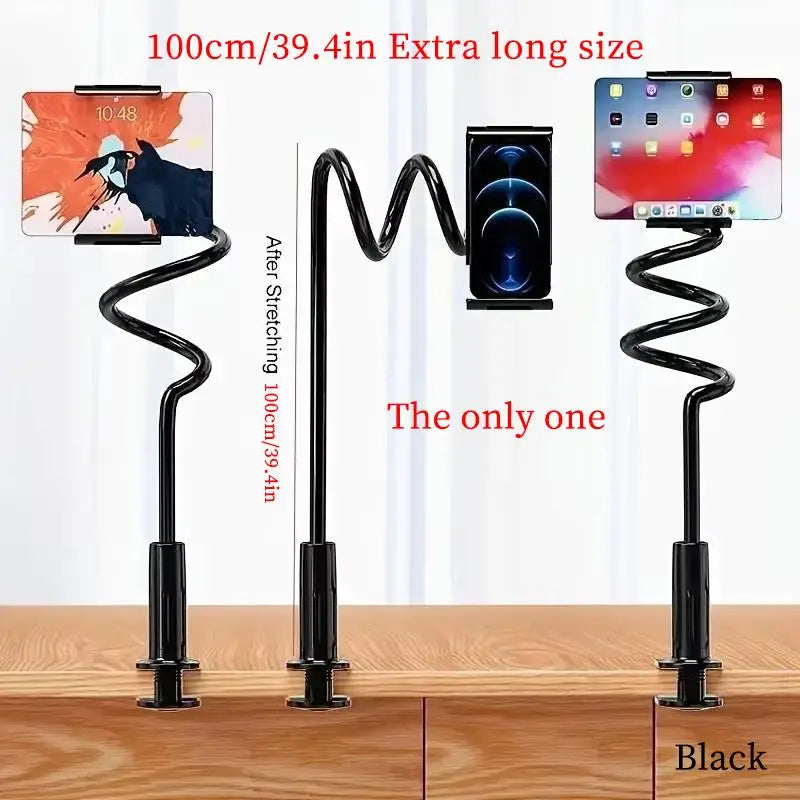 360 Clip Mobile Phone Holder Stand Portable Flexible Tablet Lazy Desk Bed Bracket Desktop Bed Mount Stand Base Support 7-11 inch
