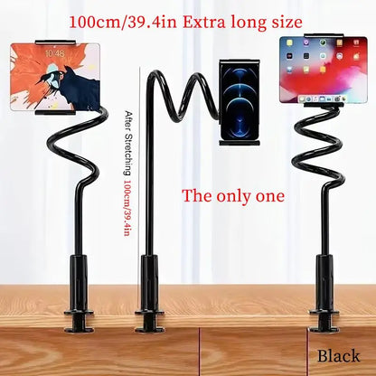 360 Clip Mobile Phone Holder Stand Portable Flexible Tablet Lazy Desk Bed Bracket Desktop Bed Mount Stand Base Support 7-11 inch